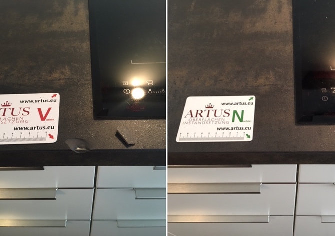 Abplatzung im Kantenbereich