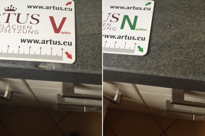 Abplatzung im Kantenbereich