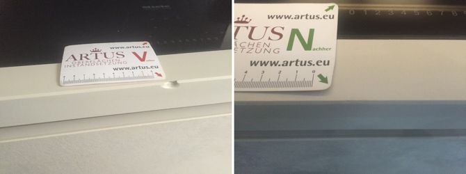 Abplatzung im Kantenbereich