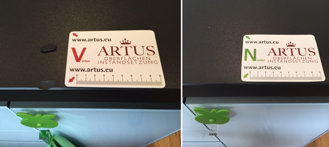 Abplatzung im Kantenbereich