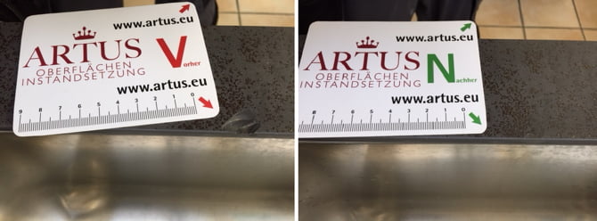 Abplatzung im Kantenbereich